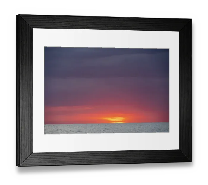 Framed Print : Sunset sky with clouds over ocean seen from La Boca, Cuba Framed Print : Sunset sky with clouds over ocean seen from La Boca, Cuba