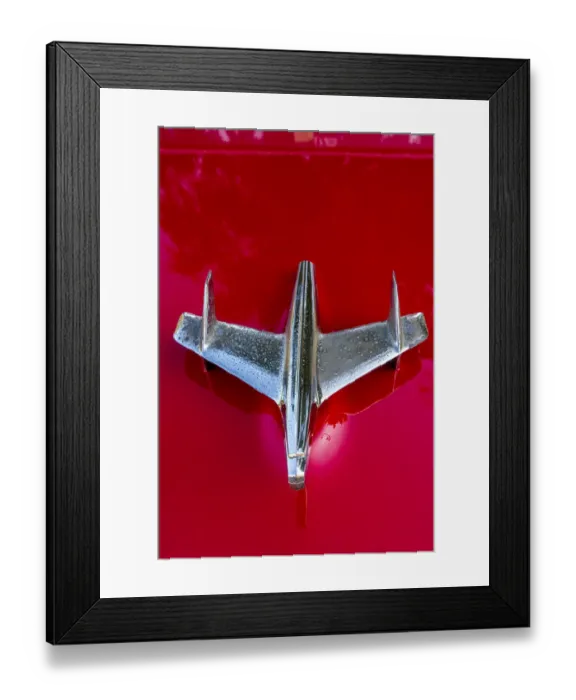Framed Print : Detail of a classic blue American car in Vieja, old Habana, Havana, Cuba