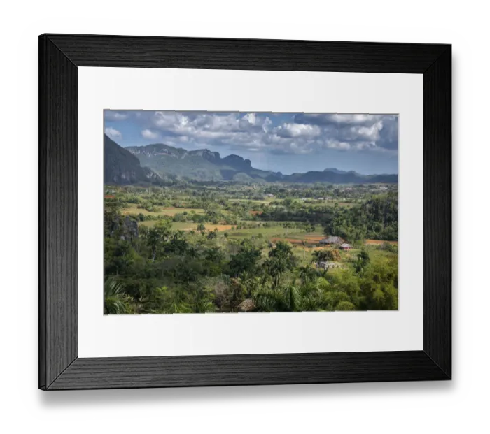 Framed Print : View of Vinales Valley seen from Hotel Los Jazmines viewpoint, Vinales, Cuba