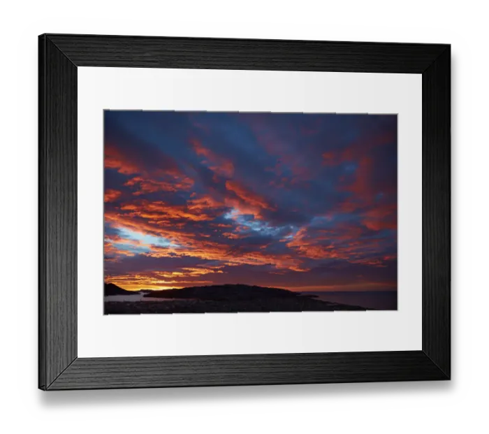 Framed Print : Sunrise over Otago Harbor and Pacific Ocean, Dunedin, South Island, New Zealand Framed Print : Sunrise over Otago Harbor and Pacific Ocean, Dunedin, South Island, New Zealand