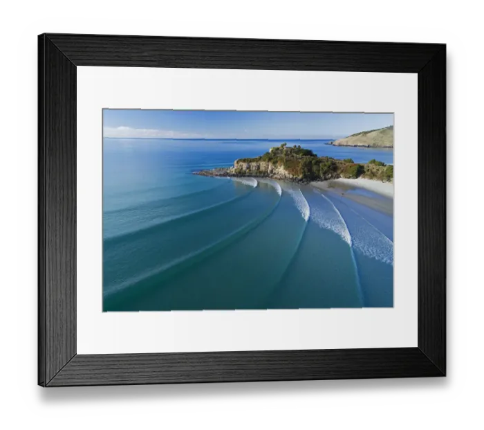Framed Print : Mapoutahi, Historic Maori Pa Site, Goat Island, Purakanui Bay, north of Dunedin