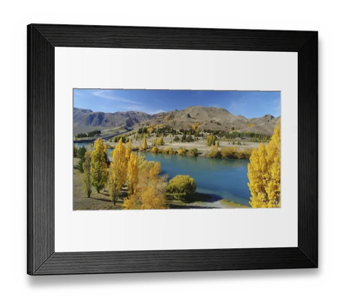 Framed Print : Lake Aviemore, autumn color, and camp ground, Waitaki Valley, North Otago, South Island Framed Print : Lake Aviemore, autumn color, and camp ground, Waitaki Valley, North Otago, South Island