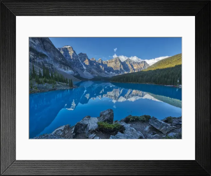 Framed Print : Canada, Alberta, Banff National Park. Moraine Lake and Valley of the Ten Peaks at sunrise
