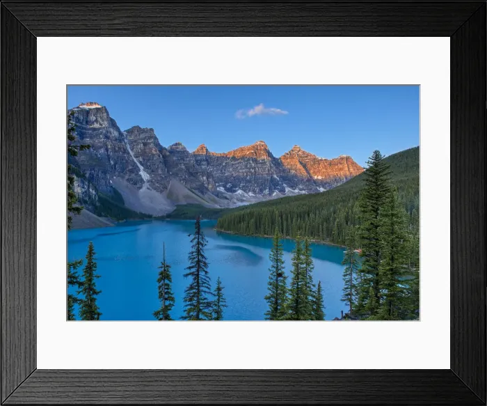 Framed Print : Canada, Alberta, Banff National Park. Moraine Lake and Valley of the Ten Peaks at sunrise