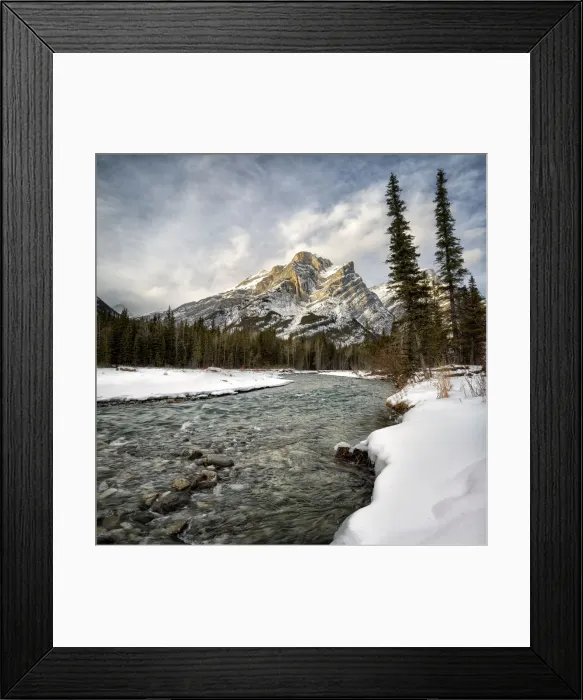 Framed Print : Canada, Alberta, Kananaskis Country, Mount Kidd and the Kananaskis River