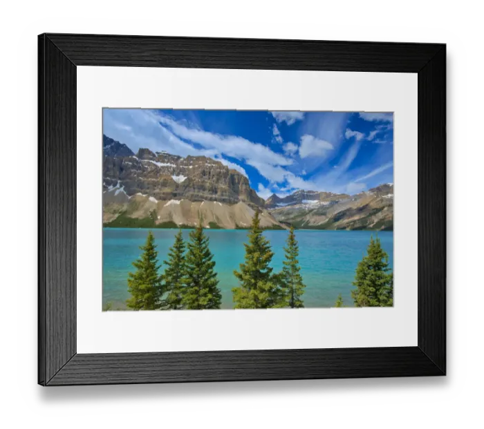 Framed Print : Canada, Alberta, Banff National Park. Bow Lake and Crowfoot Mountain landscape Framed Print : Canada, Alberta, Banff National Park. Bow Lake and Crowfoot Mountain landscape