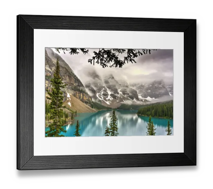 Framed Print : Moraine lake in the valley of the ten peaks in the Alberta, Canada Rocky Mountains Framed Print : Moraine lake in the valley of the ten peaks in the Alberta, Canada Rocky Mountains