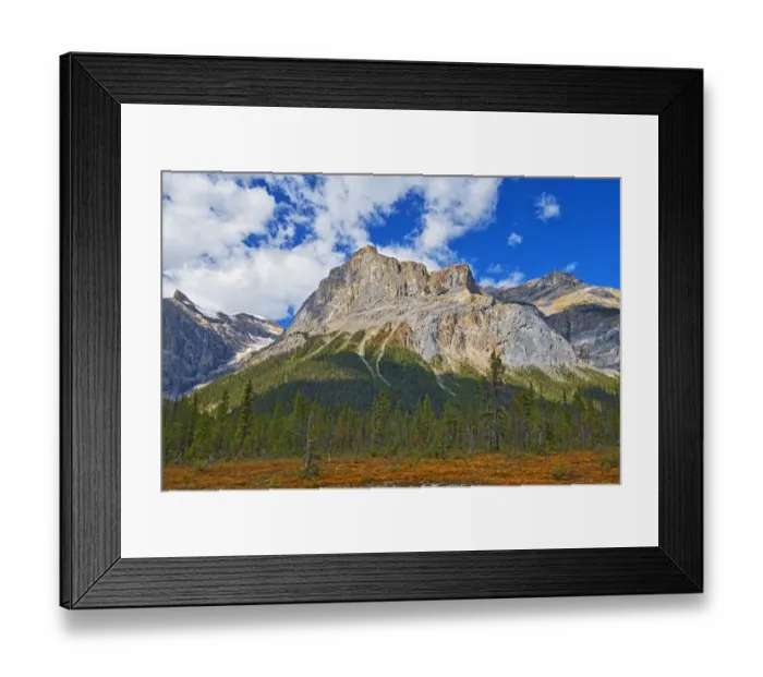 Framed Print : Canada, Alberta, Yoho National Park. The President Range mountain landscape