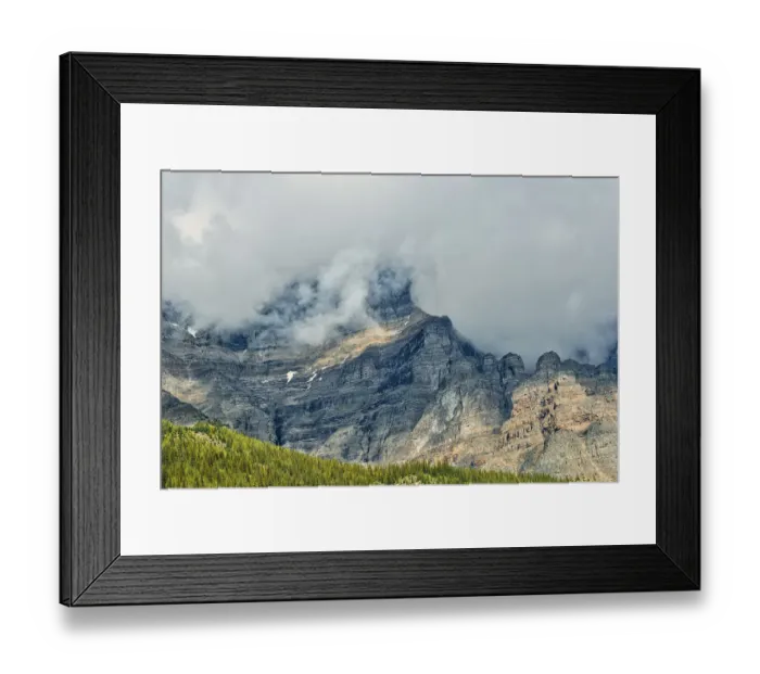 Framed Print : Canada, Alberta, Banff National Park. Sunrise landscape with Mt. Temple
