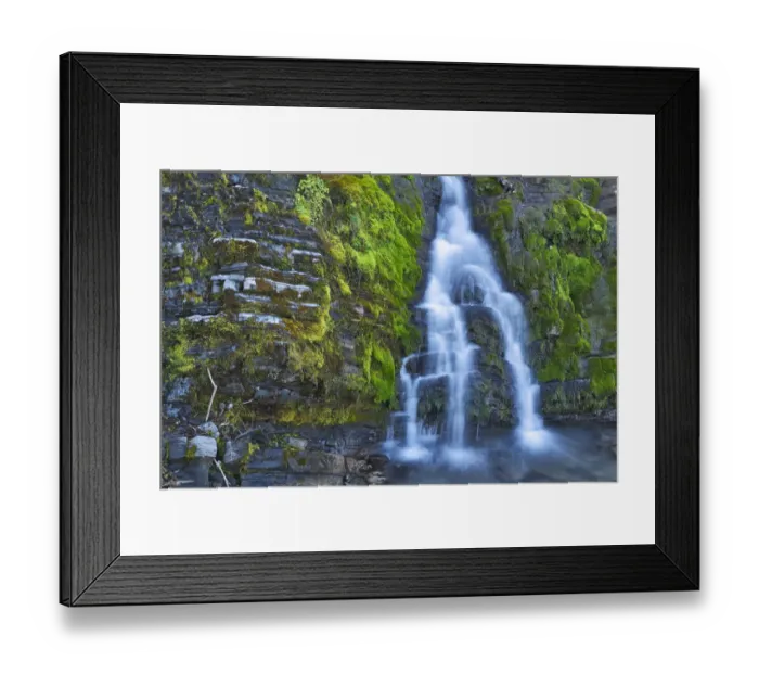 Framed Print : Canada, Alberta, Kananaskis Country. Waterfall scenic. Credit as Framed Print : Canada, Alberta, Kananaskis Country. Waterfall scenic. Credit as