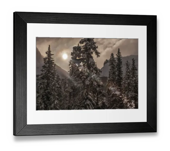 Framed Print : Jasper National Park in Alberta Canada wakes to another winter sunrise Framed Print : Jasper National Park in Alberta Canada wakes to another winter sunrise