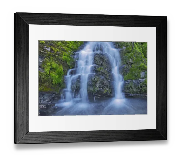 Framed Print : Canada, Alberta, Kananaskis Country. Waterfall scenic. Credit as
