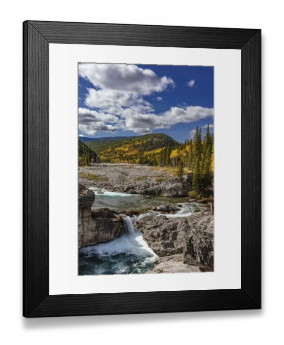 Framed Print : Elbow Falls in autumn in Kananaskis Country, Alberta, Canada Framed Print : Elbow Falls in autumn in Kananaskis Country, Alberta, Canada