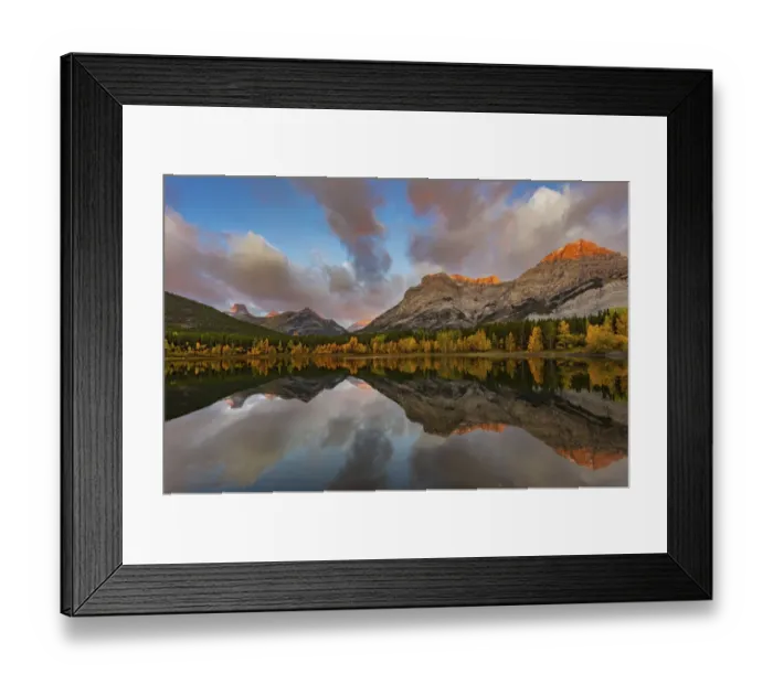 Framed Print : Morning light on Wedge Pond in Kananaskis Country, Alberta, Canada Framed Print : Morning light on Wedge Pond in Kananaskis Country, Alberta, Canada