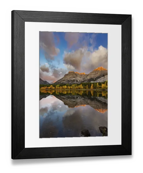 Framed Print : Morning light on Wedge Pond in Kananaskis Country, Alberta, Canada