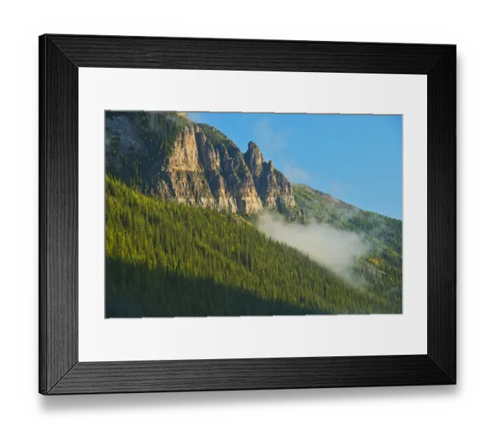 Framed Print : Canada, Alberta, Banff National Park. Sunrise landscape with Mt. Temple