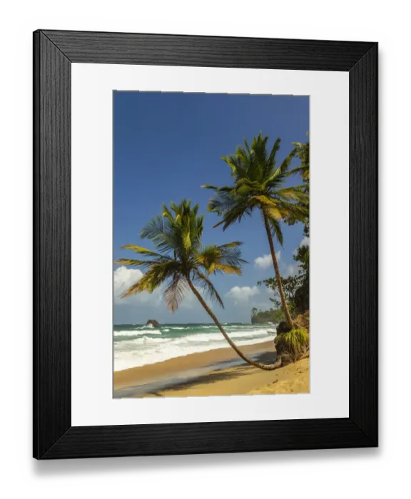 Framed Print : Caribbean, Trinidad, Blanchisseuse Bay. Beach and ocean landscape Framed Print : Caribbean, Trinidad, Blanchisseuse Bay. Beach and ocean landscape