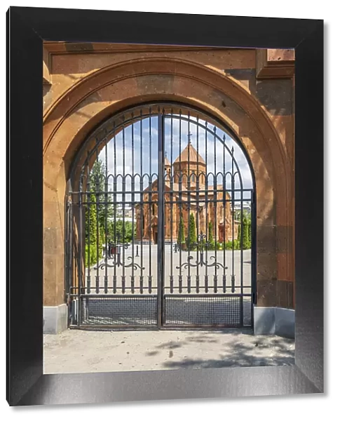 Armenia, Yerevan, Nork-Marash district. Surb Astvatsatsin Church, seen through the gate