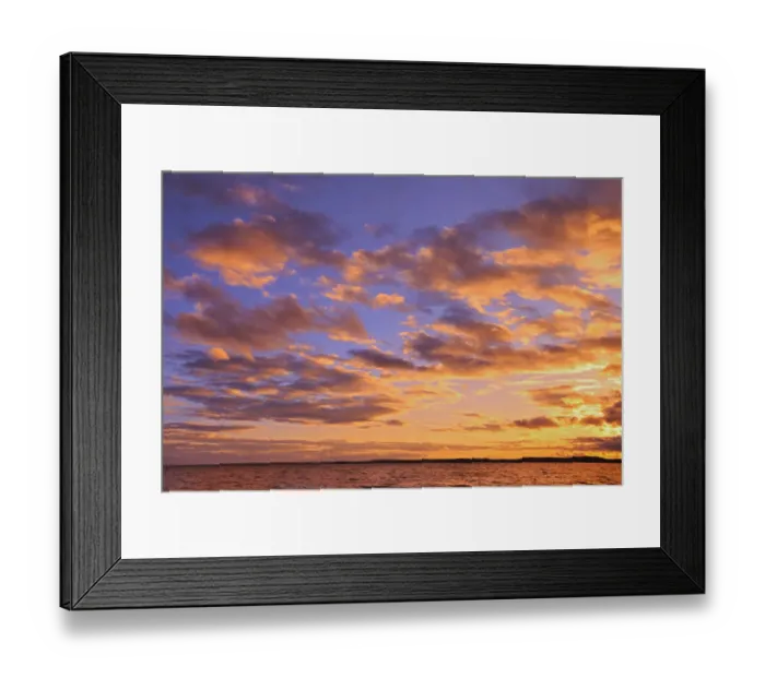 Framed Print : Canada, Ontario, Pakwash Lake Provincial Park, Pakwash Lake at sunset