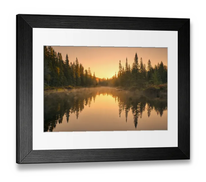 Framed Print : Canada, Ontario, Lake Superior Provincial Park. Sunrise forest reflection in waterway Framed Print : Canada, Ontario, Lake Superior Provincial Park. Sunrise forest reflection in waterway