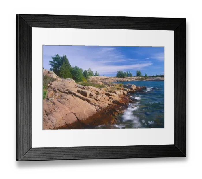 Framed Print : Canada, Ontario, Killarney Provincial Park. Shoreline along Georgian Bay on Lake Huron Framed Print : Canada, Ontario, Killarney Provincial Park. Shoreline along Georgian Bay on Lake Huron