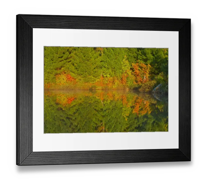 Framed Print : Canada, Ontario, Sudbury. Autumn colors reflect in Lake Laurentian at sunrise Framed Print : Canada, Ontario, Sudbury. Autumn colors reflect in Lake Laurentian at sunrise