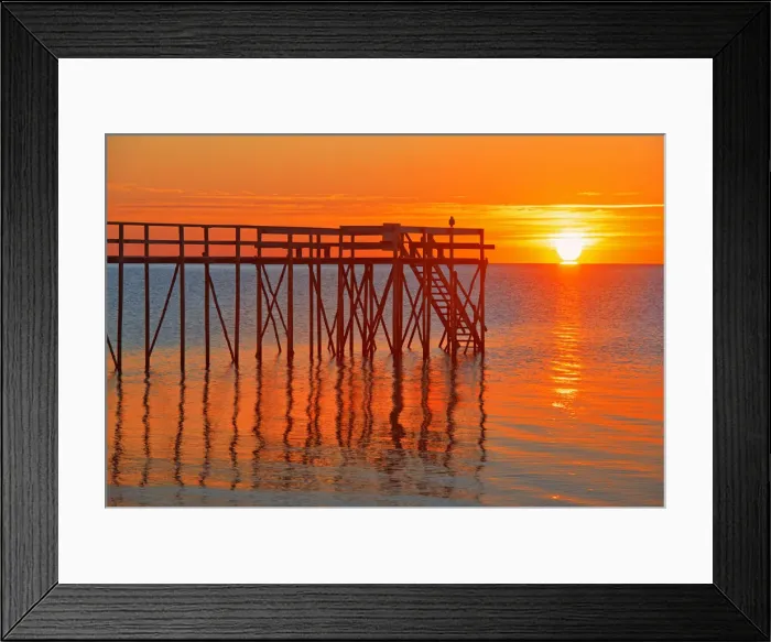 Framed Print : Canada, Manitoba, Matlock. Pier at sunrise on Lake Winnipeg Framed Print : Canada, Manitoba, Matlock. Pier at sunrise on Lake Winnipeg