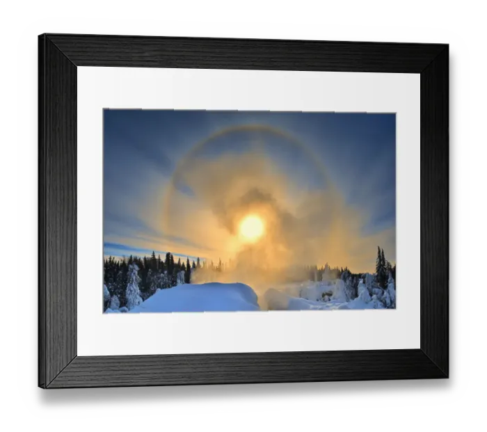 Framed Print : Canada, Manitoba, Pisew Falls Provincial Park, Halo above river at Pisew Falls Framed Print : Canada, Manitoba, Pisew Falls Provincial Park, Halo above river at Pisew Falls