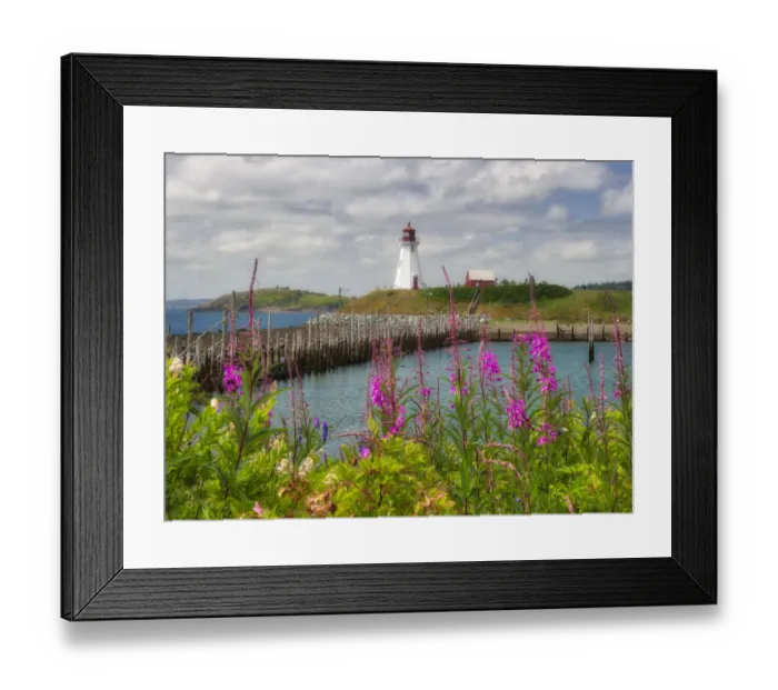 Framed Print : Canada, New Brunswick, Campobello Island. Mulholland Point Lighthouse