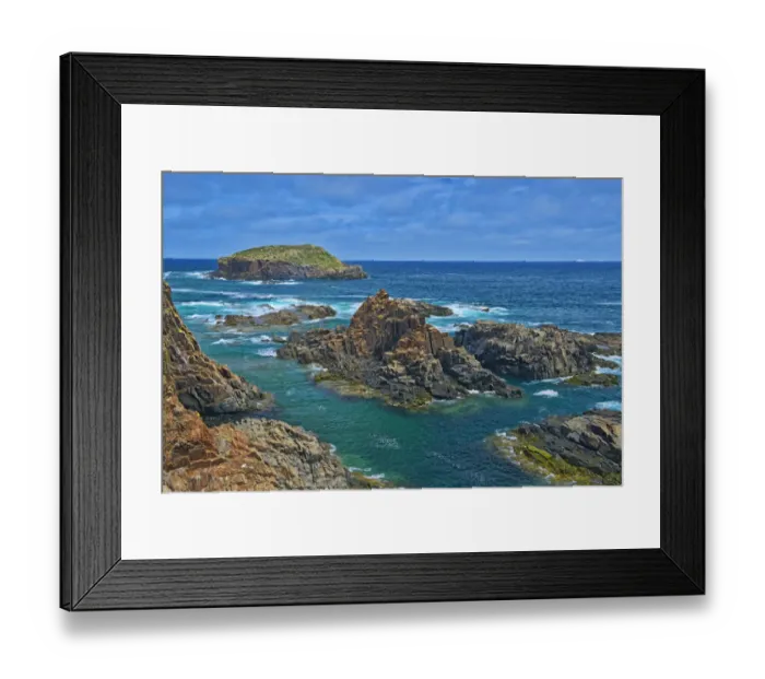Framed Print : Canada, Newfoundland, Elliston. Rocky shoreline on Atlantic Ocean