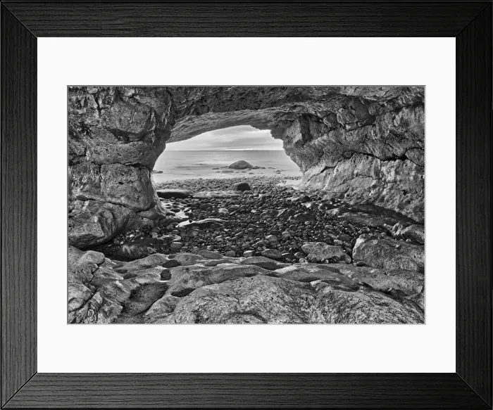 Framed Print : Canada, Newfoundland, The Arches Provincial Park, Rock cave on shore of Gulf of St Framed Print : Canada, Newfoundland, The Arches Provincial Park, Rock cave on shore of Gulf of St
