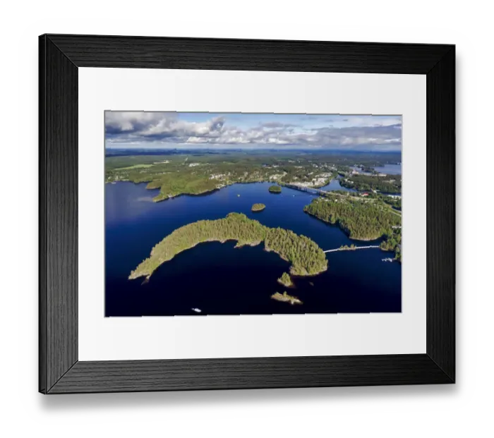 Framed Print : Finlandia, Savonlinna, aerial view of the city of Savonlinna Framed Print : Finlandia, Savonlinna, aerial view of the city of Savonlinna