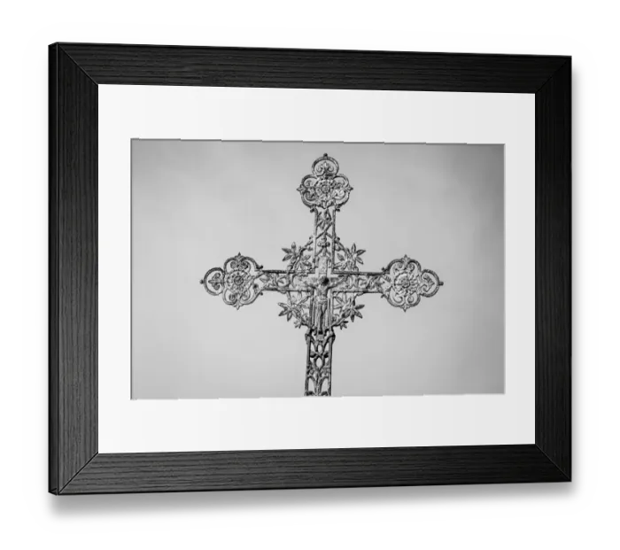 Framed Print : France, Giverny. Iron cross. Credit as: Wendy Kaveney / Jaynes Gallery / DanitaDelimont Framed Print : France, Giverny. Iron cross. Credit as: Wendy Kaveney / Jaynes Gallery / DanitaDelimont