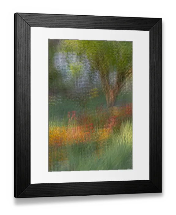 Framed Print : France, Giverny. Impression of flowers in Monets Garden