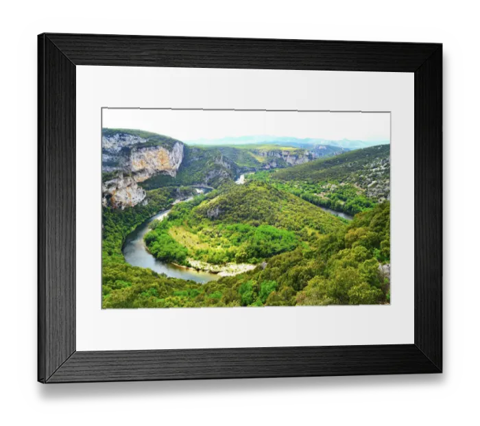 Framed Print : The Gorges de l Ardeche near Pas du Mousse, France Framed Print : The Gorges de l Ardeche near Pas du Mousse, France