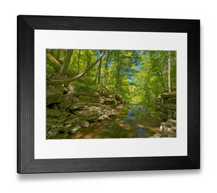 Framed Print : Canada, Ontario, Jordan. 16 Mile Creek at Louth Falls. Credit as Framed Print : Canada, Ontario, Jordan. 16 Mile Creek at Louth Falls. Credit as