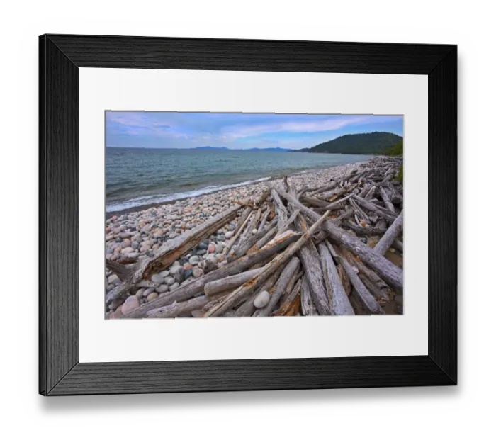 Framed Print : Canada, Ontario, Marathon. Rocks and driftwood on Pebble Lake Superiors Beach Framed Print : Canada, Ontario, Marathon. Rocks and driftwood on Pebble Lake Superiors Beach