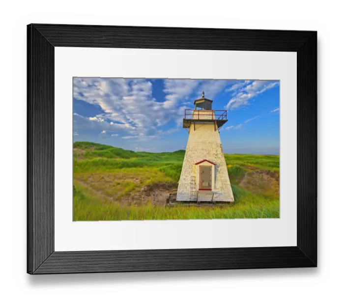 Framed Print : Canada, Prince Edward Island. St. Peters Harbour Lighthouse
