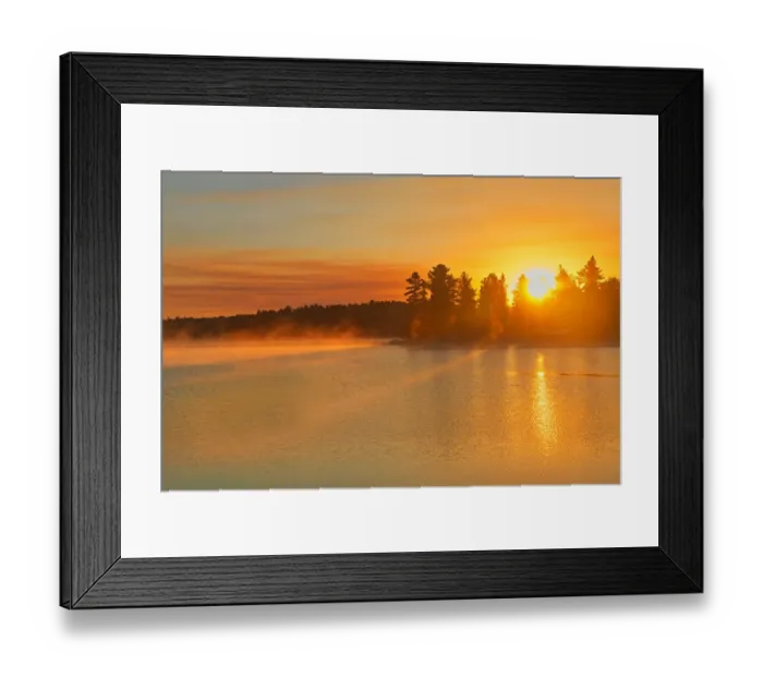 Framed Print : Canada, Ontario, Sunrise on Kakabikitchewan Lake. Credit as Framed Print : Canada, Ontario, Sunrise on Kakabikitchewan Lake. Credit as