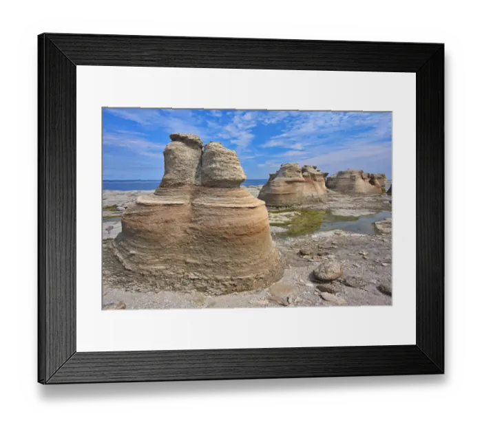 Framed Print : Canada, Quebec, Mingan Archipelago National Park Reserve. Eroded rock formations Framed Print : Canada, Quebec, Mingan Archipelago National Park Reserve. Eroded rock formations