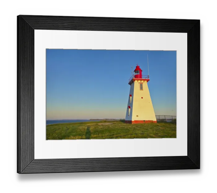 Framed Print : Canada, Prince Edward Island. Souris East Lighthouse on Knight Point at sunrise Framed Print : Canada, Prince Edward Island. Souris East Lighthouse on Knight Point at sunrise