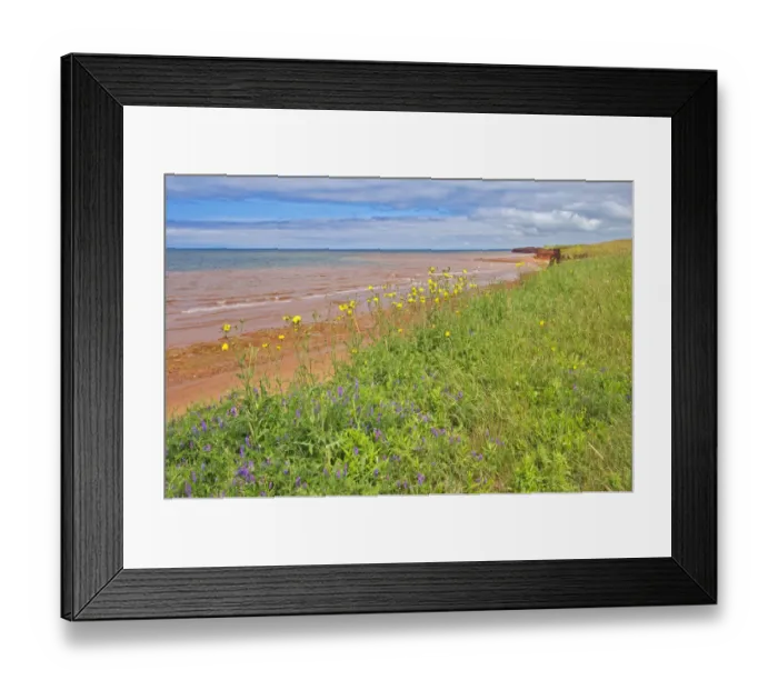 Framed Print : Canada, Prince Edward Island, Skinners Pond. Red sandstone beach on Northumberland Strait Framed Print : Canada, Prince Edward Island, Skinners Pond. Red sandstone beach on Northumberland Strait