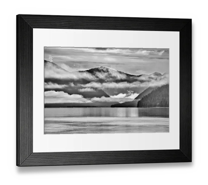 Framed Print : Canada, British Columbia, Prince Rupert. Fog rising over Skeena River Framed Print : Canada, British Columbia, Prince Rupert. Fog rising over Skeena River