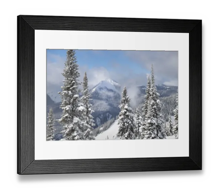 Framed Print : North Cascades in fresh winter snow. Manning Provincial Park, British Columbia Framed Print : North Cascades in fresh winter snow. Manning Provincial Park, British Columbia