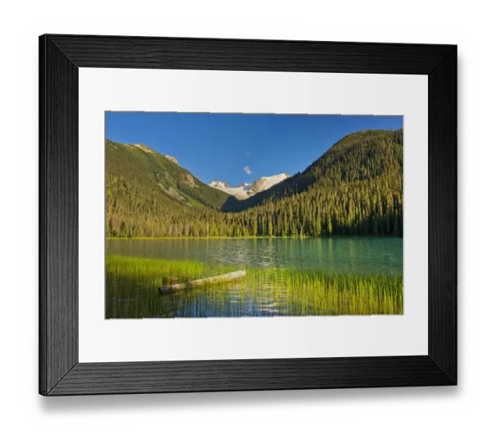 Framed Print : Canada, British Columbia, Joffre Lakes Provincial Park, Lower Joffre Lake landscape