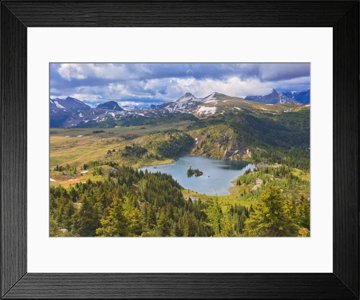 Framed Print : Canada, British Columbia, Rock Isle Lake. Mountain and lake landscape Framed Print : Canada, British Columbia, Rock Isle Lake. Mountain and lake landscape