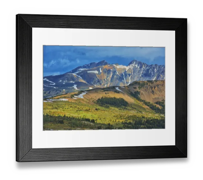 Framed Print : Canada, British Columbia, Sunshine Meadows. Mountain and valley landscape Framed Print : Canada, British Columbia, Sunshine Meadows. Mountain and valley landscape
