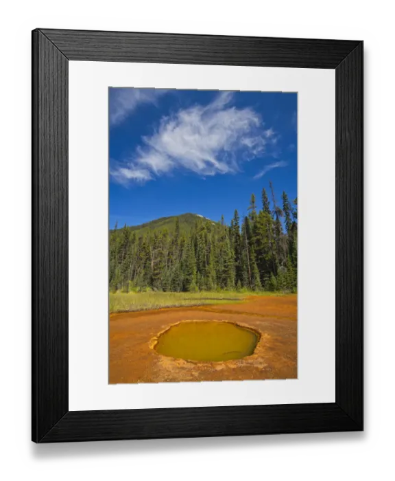 Framed Print : Canada, British Columbia, Kootenay National Park. Iron-rich Paint Pots mineral springs