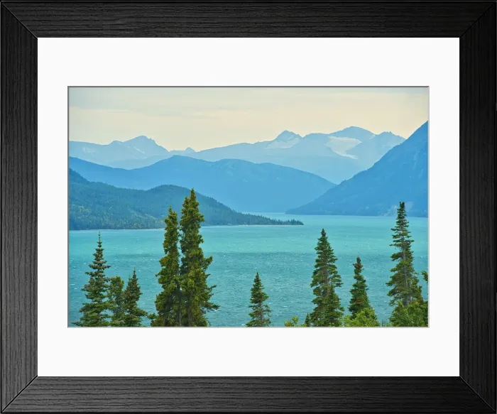 Framed Print : Canada, British Columbia. Tutshi Lake and Coast Mountains landscape