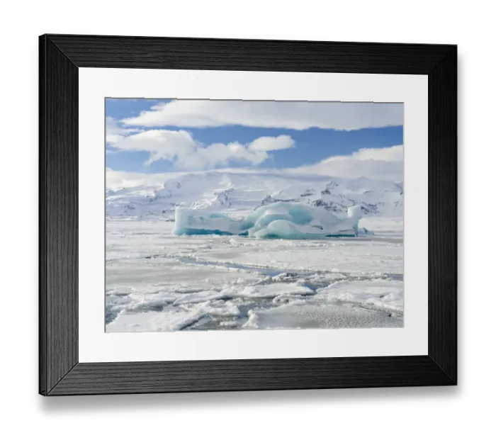 Framed Print : Glacial lagoon Jokulsarlon at Breidamerkurjokullin National Park Vatnajokull during